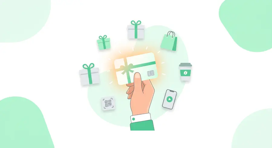 A collection of digital gift vouchers